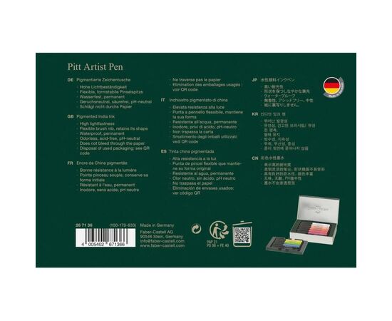Лайнер Faber-Castell набор капиллярных ручек Pitt Artist Pen Set Paris, 12 шт (33017), изображение 2