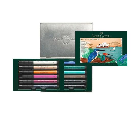 Лайнер Faber-Castell набор капиллярных ручек Pitt Artist Pen Set Sydney, 12 шт (33019), изображение 4
