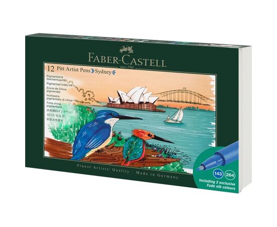 Лайнер Faber-Castell набор капиллярных ручек Pitt Artist Pen Set Sydney, 12 шт (33019)