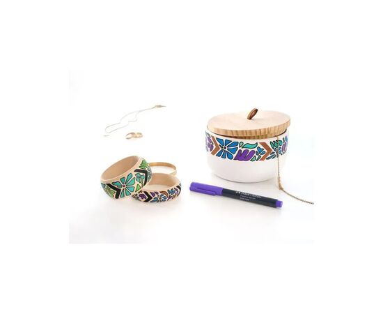 Маркер Faber-Castell для декора Creative Marker Plum Cake, M (1,5мм), цвет фиолетовый (32684), изображение 6