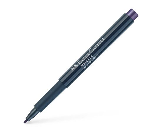 Маркер Faber-Castell металлик для декора Metallics Marker Date with violet, M (1,5 мм), цвет фиолетовый (32020), изображение 2
