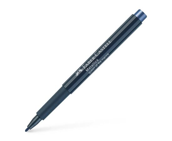 Маркер Faber-Castell металлик для декора Metallics Marker Date with violet, M (1,5 мм), цвет синий (32021), изображение 2
