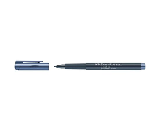 Маркер Faber-Castell металлик для декора Metallics Marker Date with violet, M (1,5 мм), цвет синий (32021), изображение 4