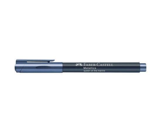 Маркер Faber-Castell металлик для декора Metallics Marker Date with violet, M (1,5 мм), цвет синий (32021), изображение 5