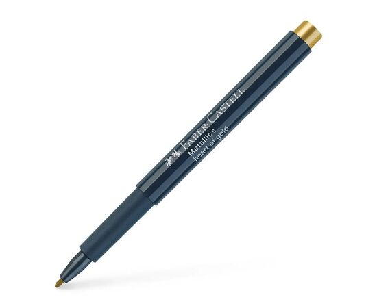 Маркер Faber-Castell металлик для декора Metallics Marker Heart of gold, M (1,5 мм) (30346), изображение 2
