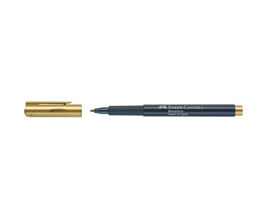 Маркер Faber-Castell металлик для декора Metallics Marker Heart of gold, M (1,5 мм) (30346), изображение 4