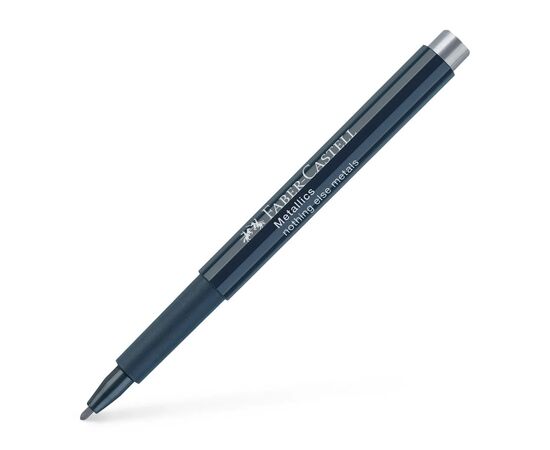 Маркер Faber-Castell металлик для декора Metallics Marker Nothing else metals, M (1,5 мм), цвет серебро (30347), изображение 2