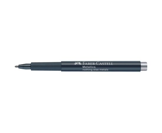Маркер Faber-Castell металлик для декора Metallics Marker Nothing else metals, M (1,5 мм), цвет серебро (30347), изображение 3