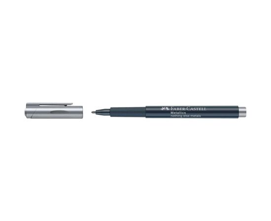 Маркер Faber-Castell металлик для декора Metallics Marker Nothing else metals, M (1,5 мм), цвет серебро (30347), изображение 4