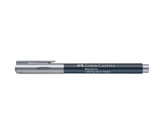 Маркер Faber-Castell металлик для декора Metallics Marker Nothing else metals, M (1,5 мм), цвет серебро (30347), изображение 5