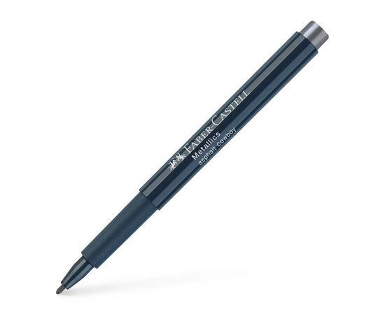 Маркер Faber-Castell металлик для декора Metallics Marker Asphalt Cowboy, M (1,5 мм), цвет серый (32022), изображение 2