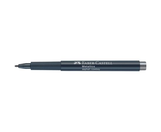 Маркер Faber-Castell металлик для декора Metallics Marker Asphalt Cowboy, M (1,5 мм), цвет серый (32022), изображение 3