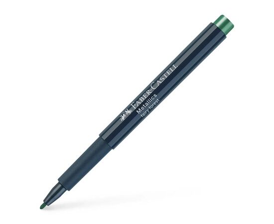 Маркер Faber-Castell металлик для декора Metallics Marker Fairy forest, M (1,5 мм), цвет темно-зеленый (32023), изображение 2