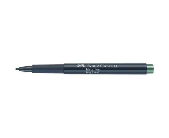 Маркер Faber-Castell металлик для декора Metallics Marker Fairy forest, M (1,5 мм), цвет темно-зеленый (32023), изображение 3