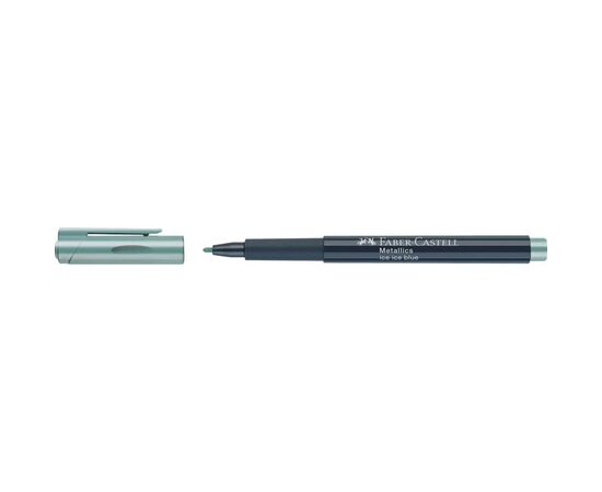 Маркер Faber-Castell металлик для декора Metallics Marker Ice ice blue, M (1,5 мм), цвет голубой (30350), изображение 4