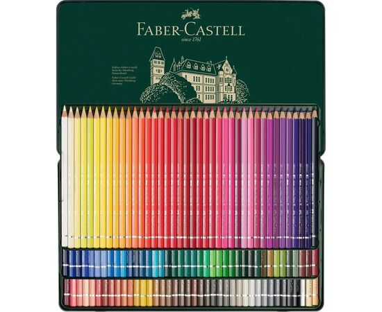 Карандаши цветные Faber-Castell Albrecht Drer акварельні, 120 кольорів в металевій коробці (117511) (15514), изображение 4