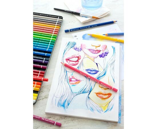 Карандаши цветные Faber-Castell Albrecht Drer акварельні, 120 кольорів, в дерев'яному пеналі (117513) (22239), изображение 4
