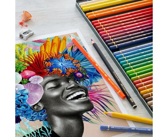 Карандаши цветные Faber-Castell POLYCHROMOS художні 120 колорів у дерев'яному пеналі (110013) (22231), изображение 7