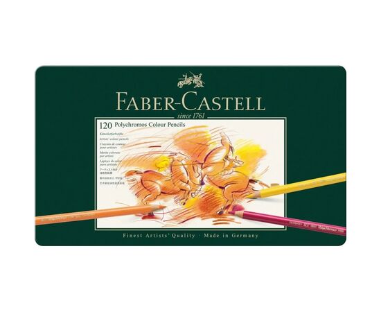 Карандаши цветные Faber-Castell POLYCHROMOS художні 120 кольорів в металевій коробці (110011) (11945)