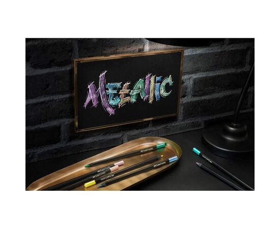 Карандаши цветные Faber-Castell Black Edition Сolour Pencils Metallic 12 кольорів (116415) (32446), изображение 5