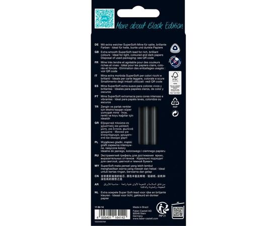Карандаши цветные Faber-Castell Black Edition Colour Pencils Skin Tones 12 кольорів (116414) (32397), изображение 2