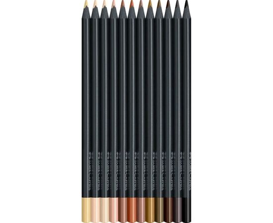 Карандаши цветные Faber-Castell Black Edition Colour Pencils Skin Tones 12 кольорів (116414) (32397), изображение 3