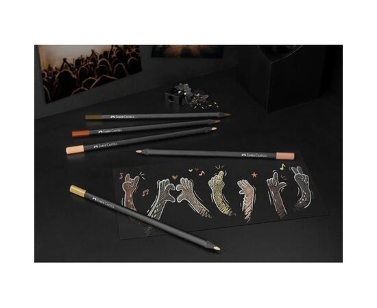 Карандаши цветные Faber-Castell Black Edition Colour Pencils Skin Tones 12 кольорів (116414) (32397), изображение 5