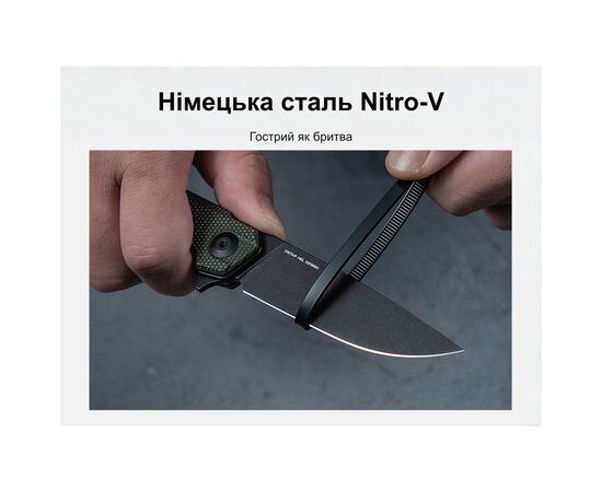 Нож Civivi Navo, Green Micarta,Black Stonewash (C25015A-2), изображение 8