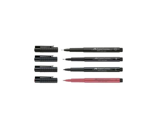 Лайнер Faber-Castell набор капиллярных ручек Pitt Artist Pens Hand Lettering Settering Set 4 шт (27338), изображение 4