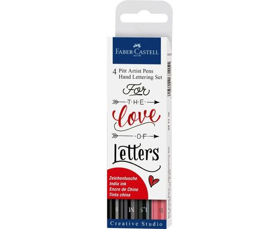 Лайнер Faber-Castell набор капиллярных ручек Pitt Artist Pens Hand Lettering Settering Set 4 шт (27338)