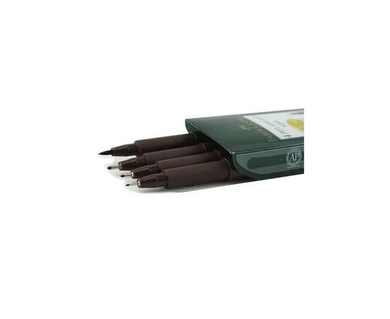 Лайнер Faber-Castell набор ручек капиллярных PITT ARTIST PEN (S, F, M, B) цвет сепия 4 шт (15435), изображение 4
