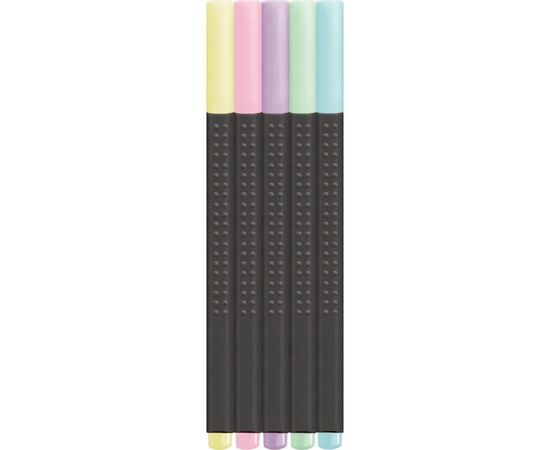 Лайнер Faber-Castell набор ручек капиллярных Grip Finepen neon трехгранная 0,4 мм, 5 цветов (32145), изображение 2
