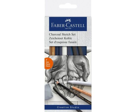Художественный набор Faber-Castell Charcoal Sketch set для скетчів Вугілля, 7 предметів (27304)