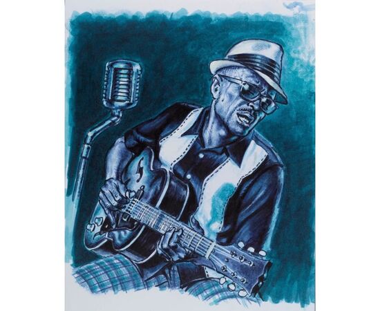 Лайнер Faber-Castell набор капиллярных ручек кисточек PITT Artist Pens Brush The Blues, 8 цветов (32113), изображение 4