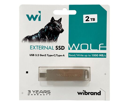 Накопитель SSD USB 3.2 2TB Wolf Wibrand (WIEXSSD/WO2TB), изображение 5