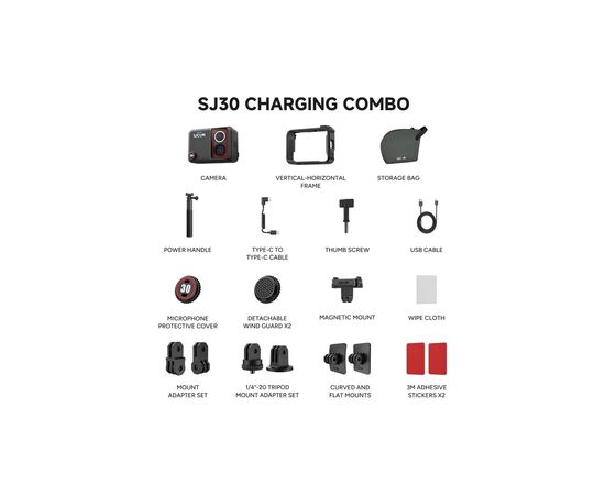 Экшн-камера SJCAM SJ30 Charging Combo (6972476165689), изображение 7