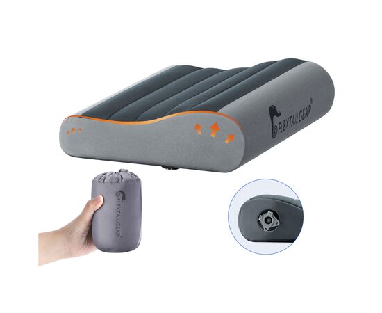 Туристическая подушка Flextail анатомічна Zero Pillow SE сіра (6975755962184), изображение 4