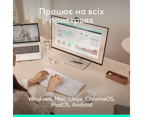Мышка Logitech Signature Comfort Plus M850L Wireless/USB-C Off-White (910-007716), изображение 9