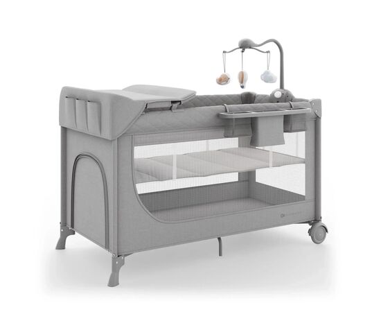 Детский манеж Kinderkraft с пеленатором Leody Up Grey (5902533930135)