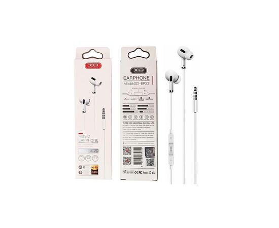 Наушники XO EP22 3.5mm White (EP22-WH), изображение 2