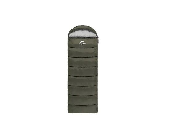 Спальный мешок Naturehike з капюшоном U250S NH20MSD07 (0°C) лівий, темно-зелений (6927595764305-L)