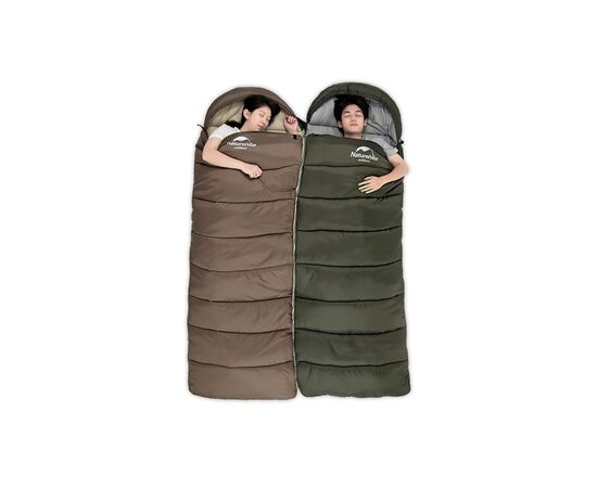 Спальный мешок Naturehike з капюшоном U350S NH20MSD07 (-3°C) правий, коричневий (6927595764312-R), изображение 2