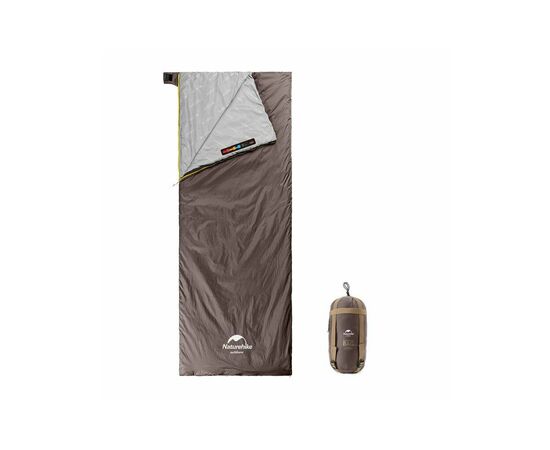 Спальний мішок Naturehike надлегкий Summer LW180 NH21MSD09 лівий (15°C) p-p XL коричневий (6927595777985-L)