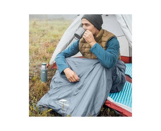 Спальний мішок Naturehike надлегкий Summer LW180 NH21MSD09 правий (15°C) p-p XL коричневий (6927595777985-R), зображення 2