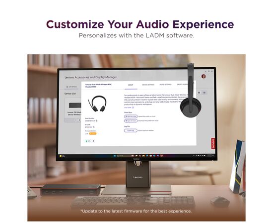 Наушники Lenovo Dual-Mode Wireless ANC 6550 Black (4XD1S19777), изображение 9