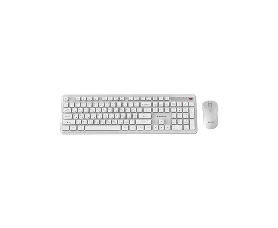 Комплект Gembird Slim Pro Business Wireless White (KBS-WPS-01-W-CYRL), изображение 2