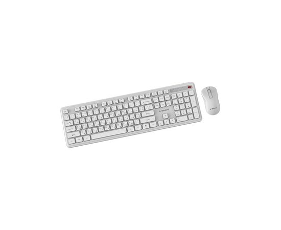 Комплект Gembird Slim Pro Business Wireless White (KBS-WPS-01-W-CYRL), изображение 3