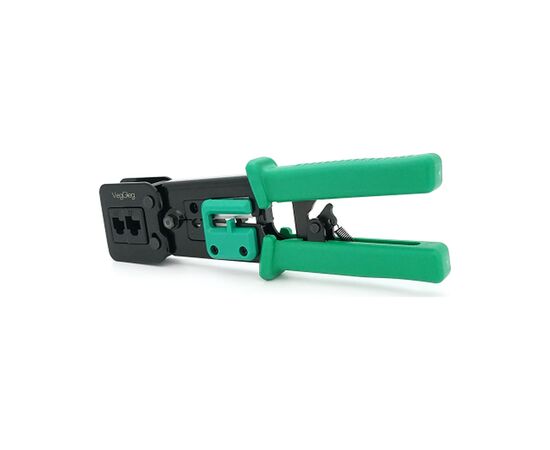 Инструмент Voltronic VegGieg V-E113, для обжима RJ-45 (8P8C) и RJ-12/11 (6P6C), 4P4C, черный/зеленый, Q10 (V-E113), изображение 3