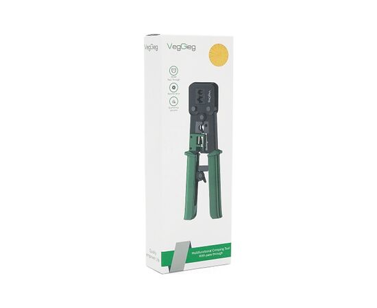 Инструмент Voltronic VegGieg V-E113, для обжима RJ-45 (8P8C) и RJ-12/11 (6P6C), 4P4C, черный/зеленый, Q10 (V-E113), изображение 4