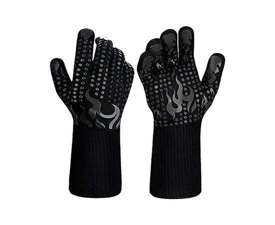 Защитные перчатки Voltronic HFG-800-Black Torch, термостойкие, огнеупорные, до 800°C, Black (HFG-800-BF)